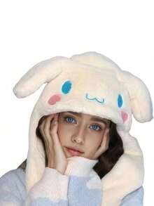 1 pieza Sombrero que se mueve cuando te aprietas las orejas, serie linda de Sanrio - Sombrero de Cinnamoroll, Sombrero de Kuromi, Sombrero de Pompompurin, Sombrero de Hello Kitty, Sombrero de My Melody