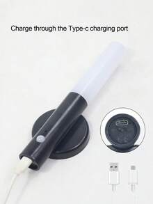 1 件运动传感器夜灯、磁性壁灯、USB 可充电 LED 灯条、无线楼梯、室内木质壁灯、衣柜、走廊、楼梯灯 - 暖白光 - 查看 10