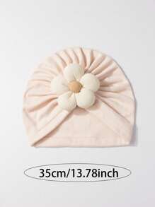 1 pieza Gorro de bebé con flor de cinco pétalos, suave y cómodo, 1 pieza de calcetines para niños con diseño de flores, aptos para uso diario, 0-2 años