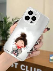 1 ốp lưng điện thoại TPU trong suốt hình trái tim cô gái, chống sốc, bao phủ toàn diện, tương thích với Apple 16, 15, 14, 13, 12, 11 Pro Max và các dòng khác. Chống nước, chống rơi, chống trầy xước. Phiên bản quốc tế, không phải phiên bản nội địa. - Nhiều màu - Xem 4