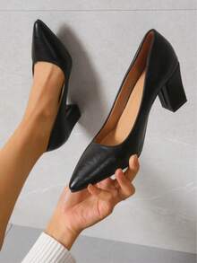 Geeyea Ladies' Elegant And Sexy Pointed High Heels - 黑色 - 查看 4