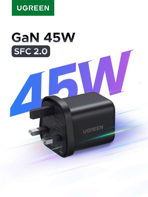 UGREEN UGREEN 45W GAN USB-C Fast Charger Support SAM SUNG SFC2.0 Super Fast Charging 2.0 Compatible With IPhone 16 Pro Max Switch 2 IPad Nan Phone Charger