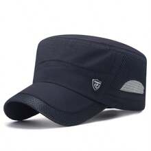 Herren schnell trocknende Mesh Flachkappenmütze, leichte atmungsaktive Sonnenschutzkappe, Unisex Outdoor Baseballkappe für Frühling und Sommer