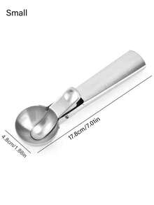 1pc Customized Text Ice Cream Scoop, Stainless Steel Durable Design, Easy To Clean, Multi-Color Options, Watermelon Ball Scooper Non-Stick Self-Melting Ice Cream Spoon, Suitable For Ice Cream, Cookie Dough, Popsicles And Almonds, Jelly, Round Edge, Elegant, Multi-Purpose Dessert Spoon For Home, Restaurant, Christmas, Halloween, Mother's Day, Back To School, Valentine's Day, Outdoor Activities, Party - Multicolor - View 7