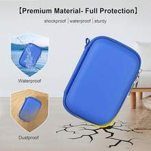 Elonbo Carrying PIXPRO WPZ2 Rugged Waterproof Digital Camera, Shockproof WiFi 4K Video Digital Camera Storage Cover Bag, Mesh Pocket Fits Battery Card. Black - PU Blue - View 3