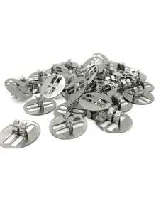 TOEDO 100pcs Metal & Wooden Wick Holders, Candle Making Bases, Round Wick Holders, Suitable For Candle Making And DIY - Multicolor - View 6