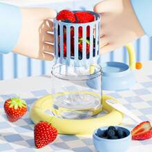 1x Salad Cup, Yogurt Cup, Fruit Cup, Multi-Purpose Cup With Spoon, Fruit Bento Box, Crisp Box For Outdoor Use, Breakfast Cup For Gift To A Friend, Cutlery Bento Box, Fruit Box/Snack Box, Christmas Gift, Multifunctional Available