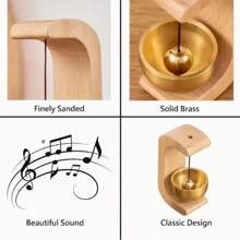 1-3 piezas Campanas de viento de estilo vintage de aleación de cobre para interiores, con cinta adhesiva resistente, reloj colgante de metal, campana de alarma de entrada y campanas colgantes decorativas