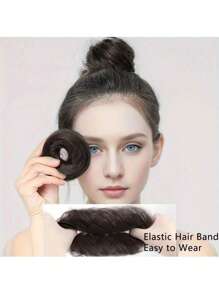 1 pezzo Estensione capelli sintetica per chignon spettinato, pratica pinza per capelli adatta a vari stili, utilizzabile in tutte le stagioni, per uso quotidiano, accessorio per capelli, fermacode, elastici per capelli, elastici in gomma