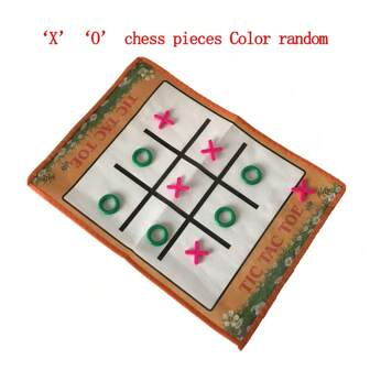 圆形跳棋、十字跳棋、井字棋、九宫格棋、OX 跳棋，标准版，耐用纺织材料，互动户外棋盘游戏