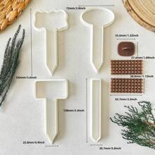Polymer Clay Cutters For Herb And Vegetable Plant Markers - With Alphabet & Number Stamp Ideal For DIY Fruit, Flower, And Seed Labels, Herb Signs, Name Plates, Garden Tags. Essential Clay Tools For Garden Decoration