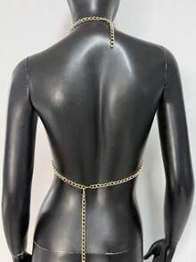 Top de cuello halter de estilo punk rock metálico para mujeres, adecuado para festivales de música, carnavales, fiestas y atuendos de club - Multicolor - Ver 10