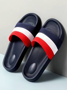 Casual Versatile Minimalist Blue New Beach Slippers - Blue - View 2