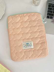 1个个性化软垫iPad保护套，可绣字母，适用于11英寸平板电脑，也可作为14-15英寸笔记本电脑包，iPad平板电脑保护套，笔记本电脑手提包，适合日常使用，可作为圣诞节、母亲节、教师节、生日礼物。 - 彩色 - 查看 18
