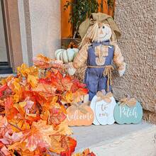 5.7 英尺秋季花环，用于壁炉架的秋季装饰，用于秋叶花环的感恩节装饰，悬挂秋季藤蔓秋季花环人造枫叶感恩节装饰用于家庭婚礼壁炉派对，人造枫叶农舍收获秋季花环，悬挂秋季藤蔓用于桌面装饰前门秋季装饰，感恩节装饰装饰室外室内装饰，秋季装饰，感恩节装饰