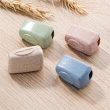 4 Paquetes de Fundas protectoras para cabezal de cepillo de dientes de viaje y exteriores, Funda protectora de cabezal de cepillo de dientes de tallo de trigo, Funda protectora portátil para almacenamiento de cabezal de cepillo de dientes