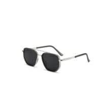 Unisex Fashion Double Beam Sunglasses For Back To School & Travel – Geometric Frame Sun Protection Glasses With Lightweight TR90 Material# 4