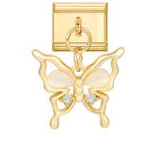 1pc Butterfly, Heart, Moon & Star Shaped Unassembled DIY Bracelet, Necklace, Ring, Anklet Components, Gold-Tone Pendant, Fashionable & Delicate Charm Bracelet Module