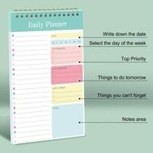 OVLOOK Customized Student Planner/Daily Time Management Spiral Notebook, A5 Size School Supplies,Back To School
