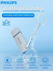 PHILIPS 飞利浦 128GB USB 3.2 OTG 闪存盘兼容 iPhone、iPad 和电脑 - 外部移动存储，用于存储照片、视频等，让您的生活更轻松
