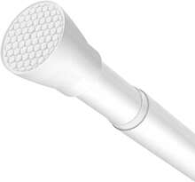 Shower Curtain Rod White Tension Rod 45 To 76 Inch Spring Curtain Rod Shower Rod Non Slip Shower Curtain Rod 1pcs For Windows No Drilling Adjustable Tension Rods Of Curtain Window Closet Kitchen - 白色 - 查看 1