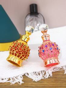 1pc 15ml Essential Oil Perfume Bottle, Reusable High-End Aromatherapy Bottle, Crystal Bottle, Small Capacity Fillable Aromatherapy Bottle, Holiday Travel Essential Oil Dispenser Bottle, Travel Size Aromatherapy Container, With Glass Dropper, Retro Dubai Style Bottle, Women's Gift, Valentine's Day Gift, Travel, Valentine's Day (No Perfume, Only Empty Bottle)