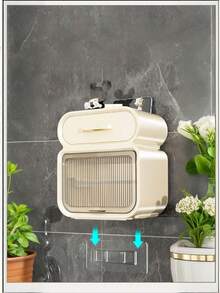 1 件/3 件优雅简约纸巾架、透明水晶纸巾盒、防水壁挂式卫生纸架、宇航员牙刷架、卧室、书房、浴室、梳妆台收纳架、香水展示收纳架、节日礼物、圣诞节、万圣节浴室配件 - 彩色 - 查看 7