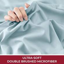 Mellanni King Fitted Sheet - Iconic Bedding Sheets With Up To 16 Inch Deep Pocket - Soft & Cooling - Fade & Stain Resistant - 1 PC (King, Light Blue) - 1524 Aqua - View 6