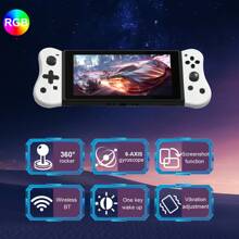 GAMINJA GAMINJA NS008 Wireless Gamepad, Supports Left/Right Controllers For, Side RGB Lights, L/R Handles Compatible With Switch Console, With Wake-Up & Screenshot Functions, Portable Design