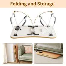 Cute Pink Foldable Desk – Perfect For Bed, Study, Or Office! - 粉色 - 查看 7