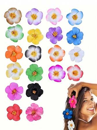 2 pezzi/5 pezzi/9 pezzi/20 pezzi Set di eleganti fermagli per capelli a forma di fiore di ibisco, adatti per uscite, feste, vacanze, accessori per capelli da donna, strumenti per capelli, accessori per la bellezza, accessori per capelli ricci da donna, autunno, viaggi, accessori per capelli, accessori per donna, accessori per capelli, regali, regali per donne, accessori per capelli, regalini per calze
