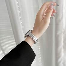 1条不对称金属表带，兼容 42mm、38mm、40mm、41mm、44mm、45mm、46mm、49mm，时尚智能手表替换表带，适用于 Ultra2、Ultra SE2、SE 10、9、8、7、6、5、4、3、2、1，男女通用