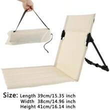 1 pièce Chaise de camping pliable portable de couleurs multiples pour l'extérieur, le jardin, le parc. Chaise paresseuse avec  et coussin. Chaise pliante de pique-nique et de camping confortable pour la plage. Facile à transporter, idéal pour les aventures en extérieur