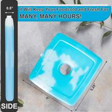 1Pack Reusable Ice Cooler Blocks, Long Lasting Portable Ice Packs Keeps Food Fresh And Drinks Cool, Ice Pack For Cooler Bag Lunch Boxes Picnic Beach And Camping Trip