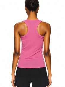 Gładka, swobodna dzianinowa kamizelka z prążkowanego materiału, plażowa, domowa, letnia