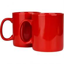 30oz Super Large Ceramic Coffee Mugs Large Handles Set Of 2 (Cobalto) - Red - View 1