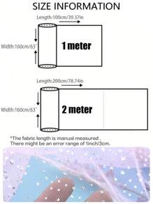 1pc Star Mesh Tulle Fabric, Polyester Hexagon Net Cloth, Soft & Lightweight Apparel Accessory Material