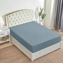 Mellanni King Fitted Sheet - Iconic Bedding Sheets With Up To 16 Inch Deep Pocket - Soft & Cooling - Fade & Stain Resistant - 1 PC (King, Light Blue) - 1583 溫泉藍 - 查看 8