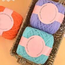 1 Stück 280 g dicker, hochelastischer Polyestergarn T-Shirt Garn zum Stricken, Häkeln von Kleidung, Taschen, Hausschuhen - Bastelseidenband Garn