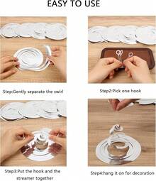 MEIJUANAAGold Hanging Swirl Decorations 30 Pcs, Party Swirl Decorations -Twin Tails Ceiling Swirl Foil Decorations, Gold Party Decor Wedding/Shower/Birthday Party//New Year Decorations - 銀色 - 查看 6