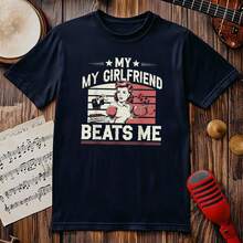 My Girlfriend Me Funny T-Shirt Print Short Sleeve T-Shirt T Shirt Black T Shirt Printed Short Sleeve T-Shirt For Summer Graphic Tees Graffiti Shirt Round Neck Oversized T Shirt Sleeve Casual T-Shirt, Street Hip Hop Style T-Shirt 100% Heavy Cotton All-Season Wear Individuality Unisex Top Gifts For Girlfriend Boyfriend - 黑1 - 查看 4