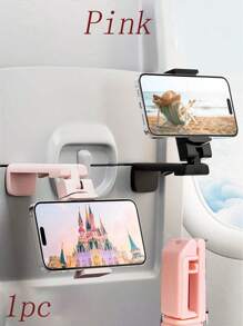 3/2/1 pieza Soporte de teléfono para vuelo, soporte de viaje portátil plegable y ajustable con rotación de 360° para escritorio, asiento de tren, maletero, gabinete de cocina compatible - Construcción de plástico duradero, gancho de teléfono portátil plegable, soporte universal de teléfono para celulares, viaje, hogar, oficina.