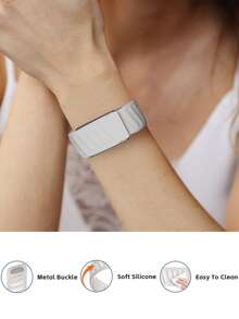 5.0 矽膠運動手錶錶帶，舒適耐用 U 型替換腕帶，適用於 5.0 Life ECG 手錶 - 彩色 - 查看 4
