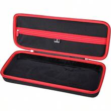 Hard Storage Case For Keychron QMK VIA Aula F75 Pro WIN68 HE RedThunder 60 GEODMAER 65 Gaming KeyboardTravel Case For EPOMAKER X Aula F75 Azz AK820 Pro Mechanical Keyboard Only Box (Black + Red)L - 黑色+紅色 - 查看 2