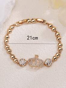1 pieza Pulsera vintage con diseño de corona hueca, accesorio elegante y versátil para mujer para uso diario u ocasional