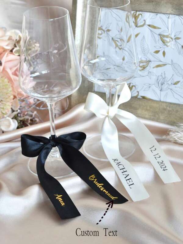 Personalized Wine Glass Ribbon, Vinyl Text, Custom Champagne Glass Ribbon, Ribbon Name Tag, Beverage Name Tag, Wedding Name Seat Card, Custom Wedding Champagne Glass Bow,Multi-Functional,Durable,Ornamental,Reusable,Exquisite,Stylish,High-Quality,Colorful,Modern,Custom,Personalized,Unique,Ideal Gifts For Him,Ideal Gifts For Her,Boyfriend,Dad,Girlfriend,Mom,Family,Friends,Tea Room,Home,Garden,Office,For Anniversaries,For Valentine's Day,For Mother's Day,For Birthdays,For Father's Day,For Graduation,For Weddings,For Housewarming