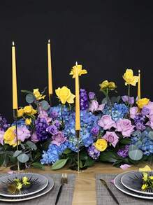 4 قطع/مجموعة - شمع طويل الساق 12 بوصة ب- 6 ألوان تدرجية، شمع للمناسبات، شمع لعشاء الشموع، ديكور المنزل، شمع أعياد الميلاد، شمع حفلات الولائم والزفاف الرومانسية، ديكور المكان، هدايا التخرج، هدايا صغيرة للحفلات، هدايا خاصة، ديكور هالوين وعيد الميلاد