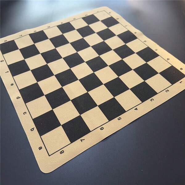 1pc Standard Edition Collapsible Portable Individual Chess/Checkers Game Board, For Education