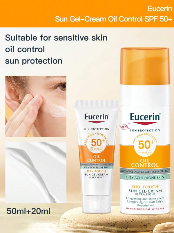 Eucerin Yousellin Oil Control Refreshing Facial Sunscreen Set, SPF50, 50ml + 20ml