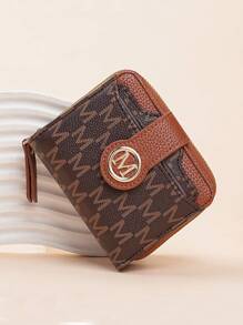 New Retro Lychee Pattern Letter Design Wallet Multi-Card Slots Short Wallet Small Women Purse Thicken Korean Fashion Compact Vintage Coin Pouch For Women Wallet Purse Wallet Small Wallet Cute Wallet Mini Wallet